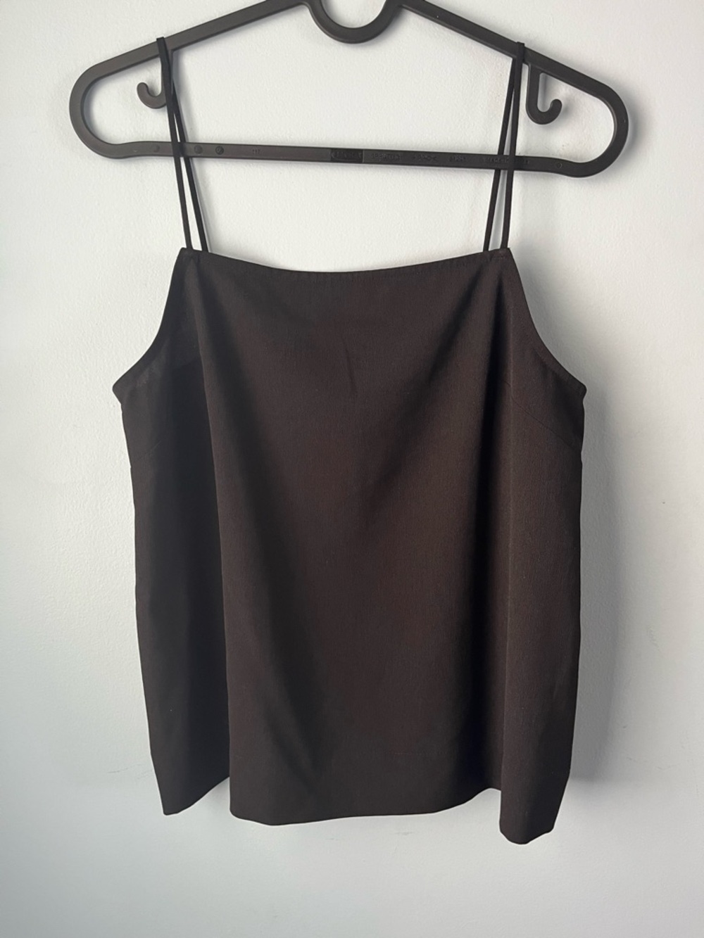 ✨ 3/$30 Topshop Black Square Neck Spaghetti Strap Flowy Camisole Tank Size 4